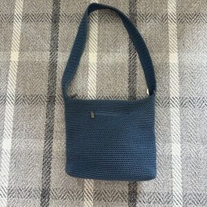The Sak Crochet Crossbody Shoulder Bag, Blue
